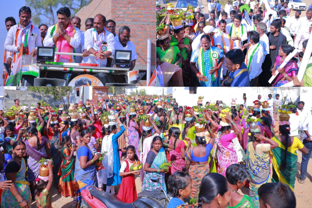 తాడూరు మండల కేంద్రంలో ఘనంగా సర్పంచ్  ఎన్నికల ప్రచారం