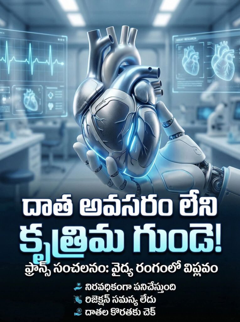 ఫ్రాన్స్ సంచలనం. కృత్రిమ గుండె.