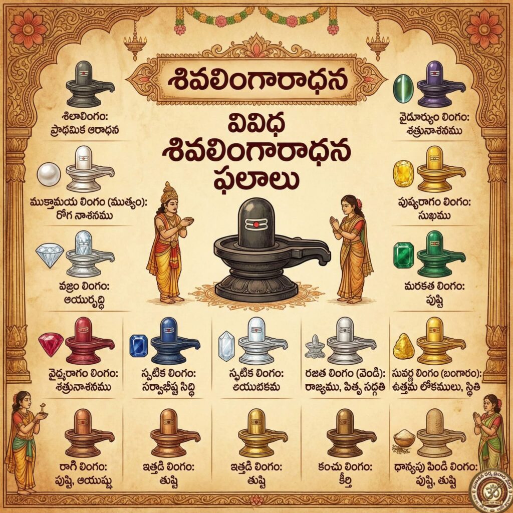 ఏ శివలింగాన్ని పూజిస్తే ఏ ఫలితం వస్తుంది?