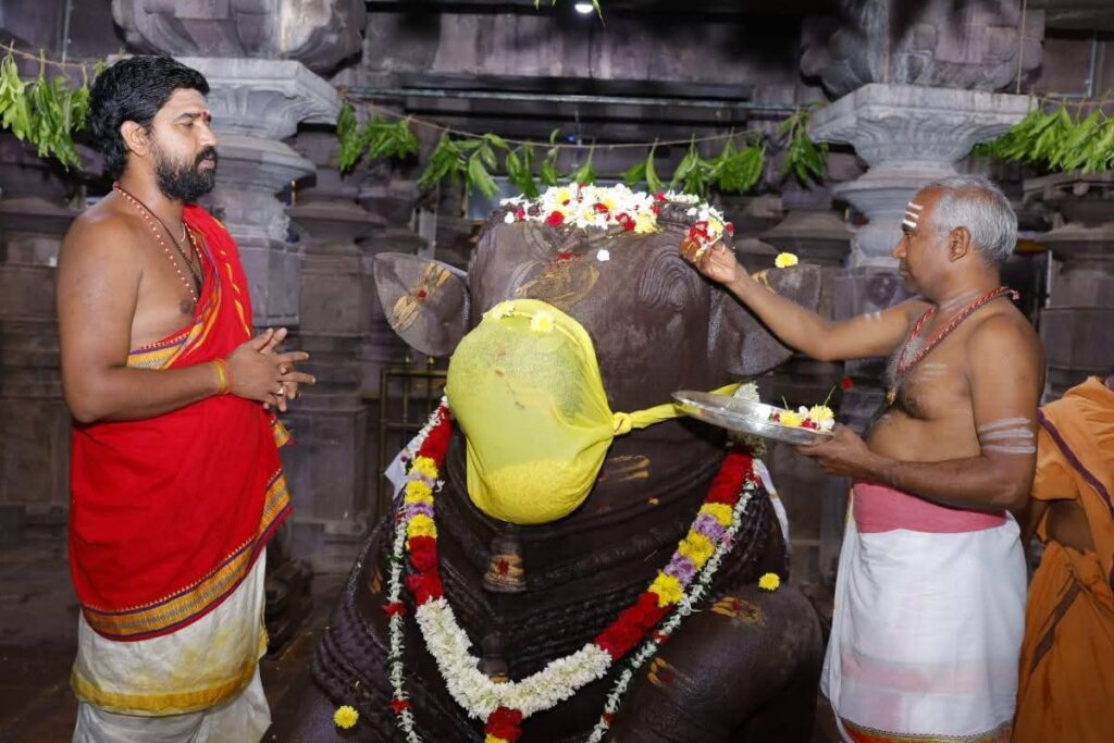 నందీశ్వర స్వామికి విశేష పూజ